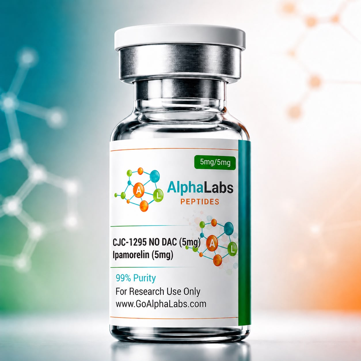 cjcno dac ipamorelin blend 5mg 5mg CJC-1295 (NO DAC) + Research Peptide BLEND: CJC-1295 NO DAC (5mg)