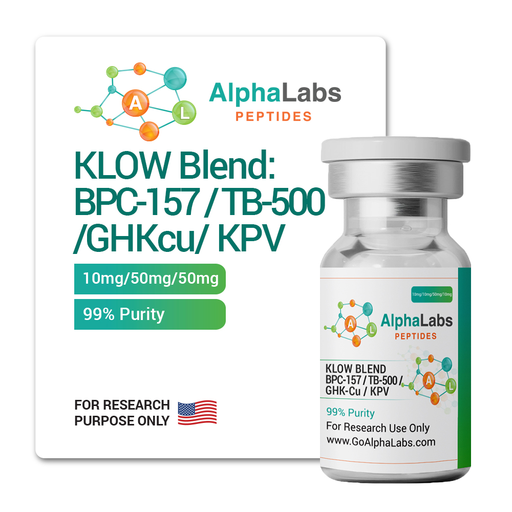 KLOW Blend: BPC-157 (10mg) / TB-500 (10mg) / GHKcu (50mg) / KPV (10mg) (10 Vials) - Image 2