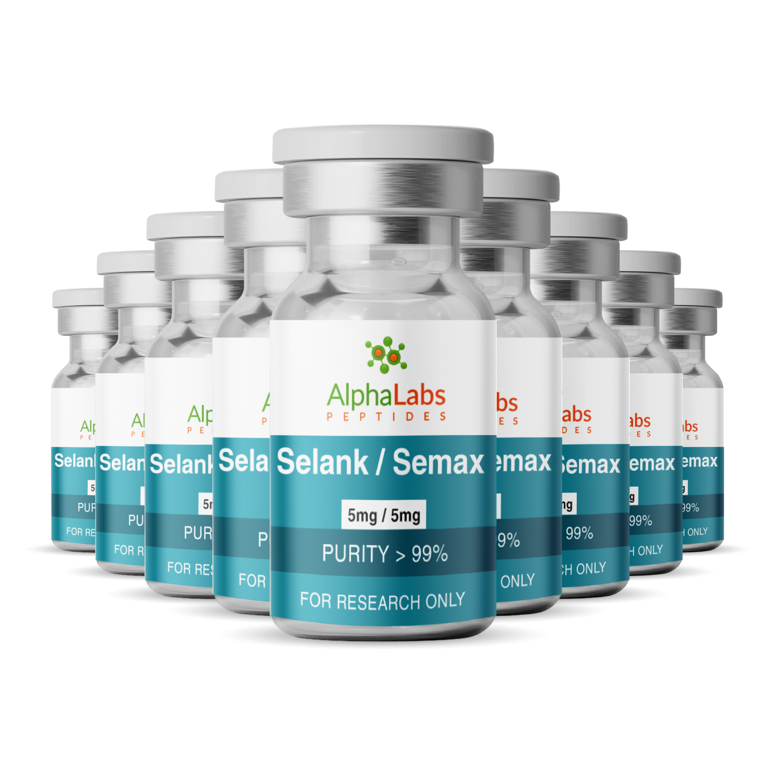 BLEND: Selank (5mg) / Semax (5mg) (10 Vials)